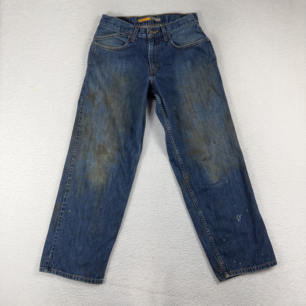 Levis Silver Tab Vintage Jeans Baggy Mens 30x32 (Fits 28.5x28.5) Blue Wide Stain